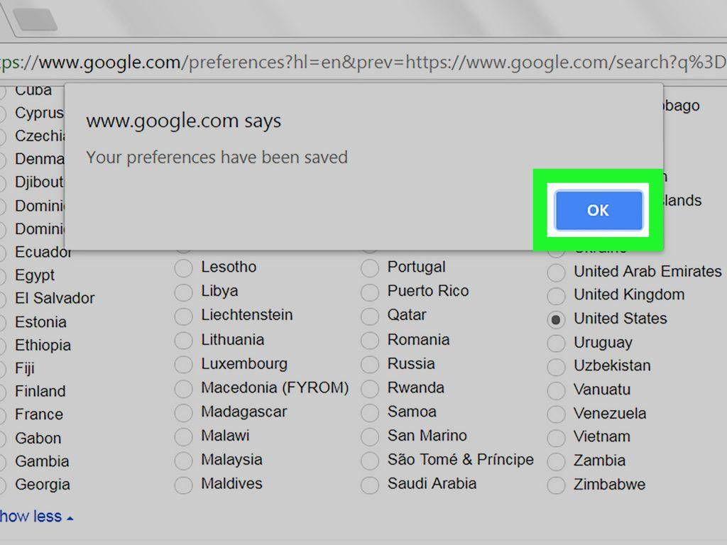 Изменение региона в Google Chrome